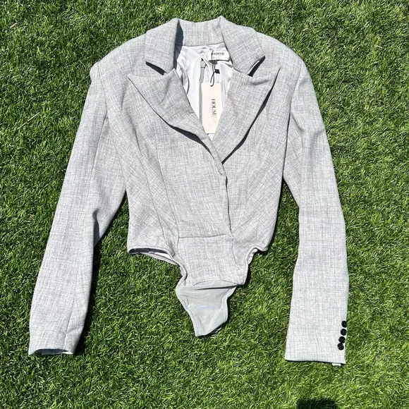 NWT House of CB Brisa grey suiting jacket bodysuit - Picture 4 of 8